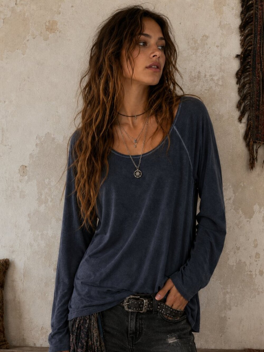 Aéropostale Vintage Wash Scoop Neck Top